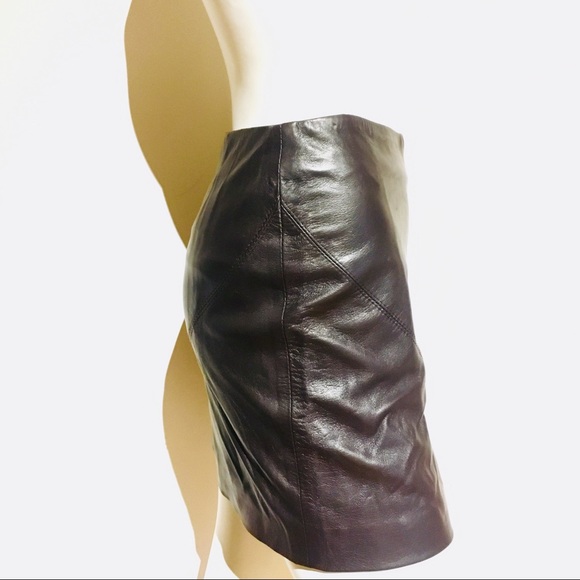 Lorena Antoniazzi Chocolate Leather Mini Skirt - Picture 2 of 4